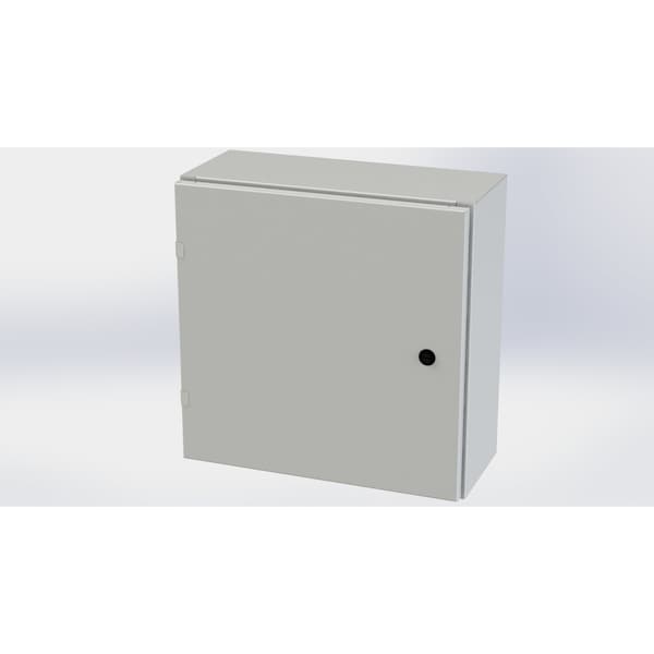 1/4 Turn Latch Electrical Enclosures, 20 in H, 8 in D, 20 in W, NEMA 3R, 4, 12, 13, Carbon Steel